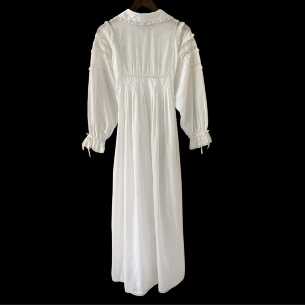Sarah Beth White Vintage Victorian Inspired Long Sleeve Nightgown Size Small - Picture 8 of 11